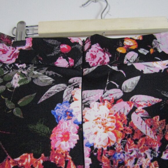Marilyn Monroe Floral Mini Skirt Large Black Romantic Girly Flounce - Picture 6 of 10
